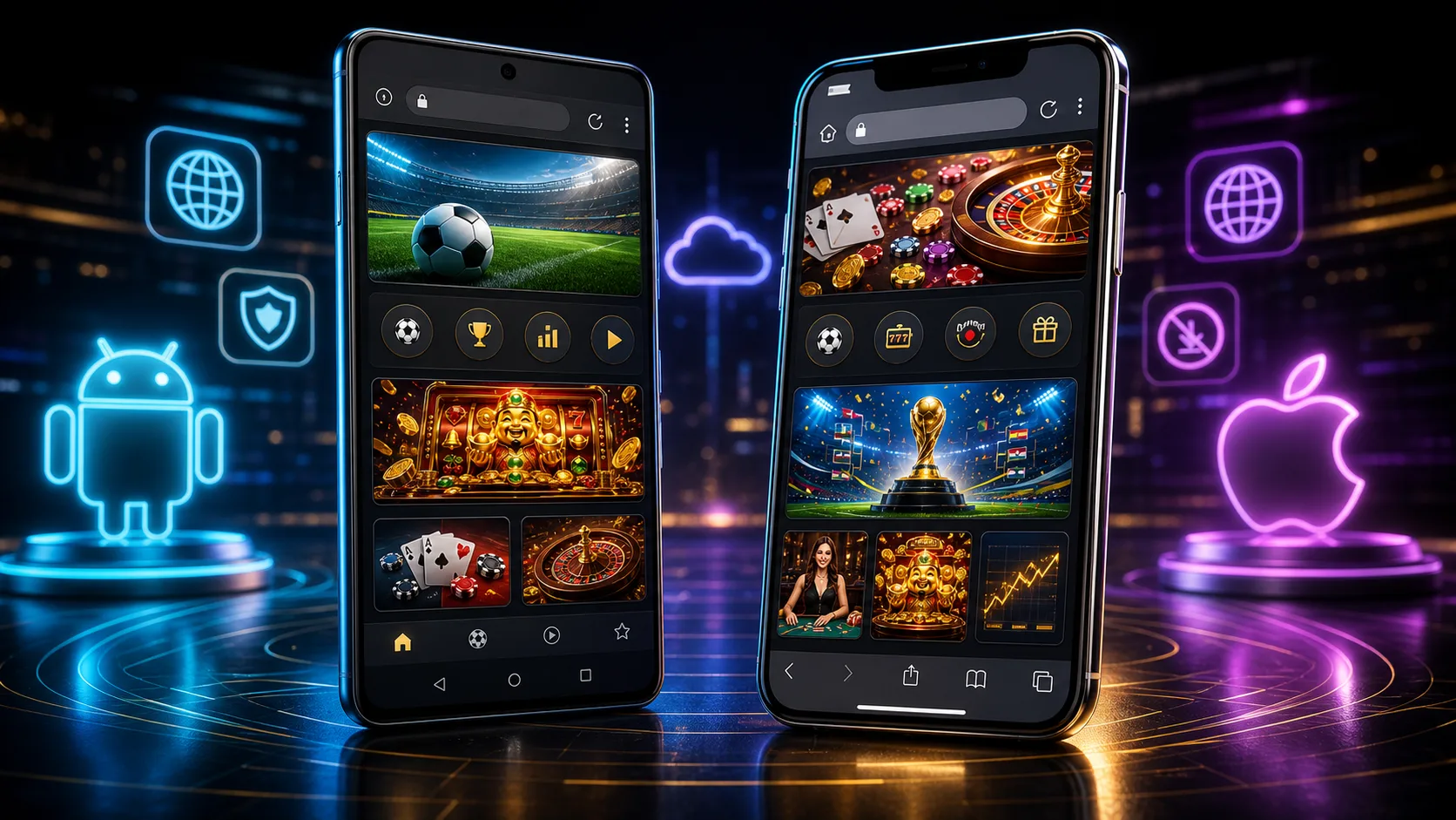 Experiência jogofacil compatível com Android e iOS no navegador mobile